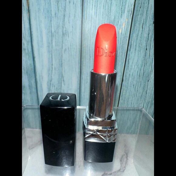 Dior Rouge Lipstick Shade 999 Matte Full Size $49 Retail - Picture 2 of 4
